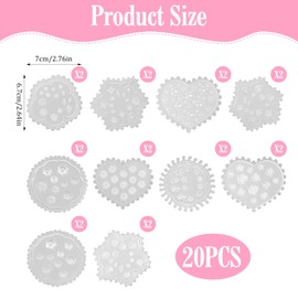 20 Pcs Flower Polymer Clay Molds and Polymer Clay Silicone Molds Mini Floral and Leaf Craft DIY Tools Mold for Making Earrings Decoration and Jewelry Accessories