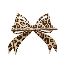 Butterfly Heart Crystal Shelf Decor Bow Crystal Shelf Display Wooden Wall Floating Shelves Leopard Bow 1Pcs for Stone Essential Oil Storage Witchy Home Rustic Decor (large)