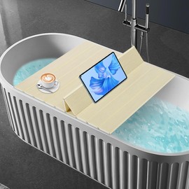 Bathtub Cover - Foldable Bathtub Cover, Tub Cover for Bathtub, PVC Bath Tray, Bath Insulation Cover, Foldable Bathtub Board for Salons, Hotels, Homes, Spa (Yellow 63''L x 31.5''W)