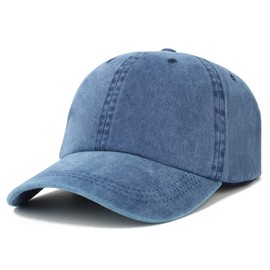 Trendy Apparel Shop - Gorra de béisbol de algodón teñido con pigmento, talla XXL, Marino, XX-Large