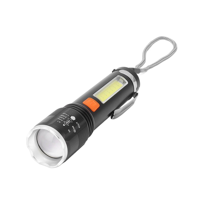 P50 LED Flashlight USB Rechargeable LED Flashlight Super Bright COB