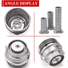 Oil Filter Housing Cap Assembly with Oil Plug 917-016CD for Select Lexus/Scion/Toyota Models, Aluminum Replace 15620-0S010, 15620-31040, 15620-31050, 15620-31060, 15620-36020, 15620-38010