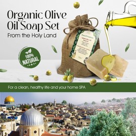 Dusza Premium 2 Packs Nabulsi Olive Oil Soap Bars Unscented Organic Natural Pure Hypoallergenic Moisturizing Cleanser for Face Hands Body Ideal for Bathing Baby Men Women Imported from Palestine