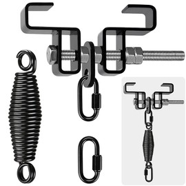Dolibest Boxing Punching Bag Hanger, Heavy Duty Steel Beam Holder with Spring, Heavy Bag Hanger Bracket for Boxing Muay Thai Training, 350lbs Capacity