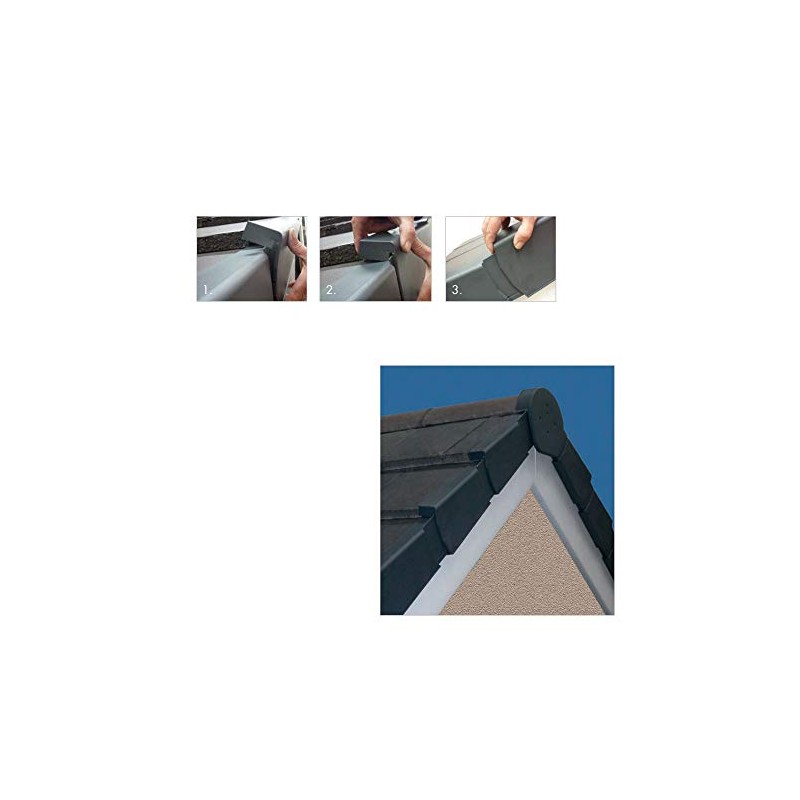 Klober Dry Verge Roof Edging Kit - 8 x Grey