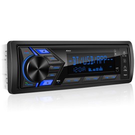 Single Din Car Stereo Bluetooth: 1-Din Car Radio Receiver - in Dash Digital Media MP3 Player LCD Display AM FM USB Fast Charging SD AUX 300W Amp Outputs