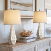 PoKat 23'' Farmhouse Table Lamps Set of 2, Beige Rustic