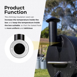 Chimney Insulation Wool Replacement - Heat Resistant Gasket Compatible with Pit Boss, Traeger & Camp Chef Pellet Grills
