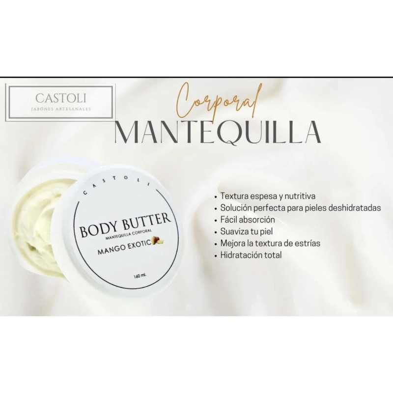 Mantequilla Corporal Castoli 100% Natural Mango