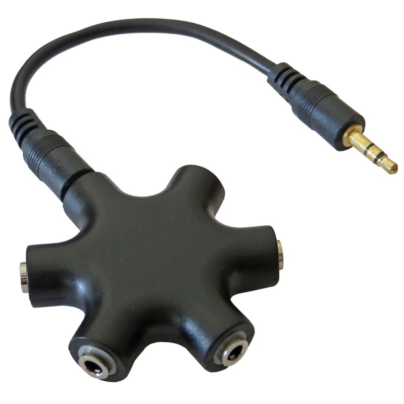 Keepdrum ADA067 5-Way Headphone Splitter 3.5 mm Splitter Y Adapter