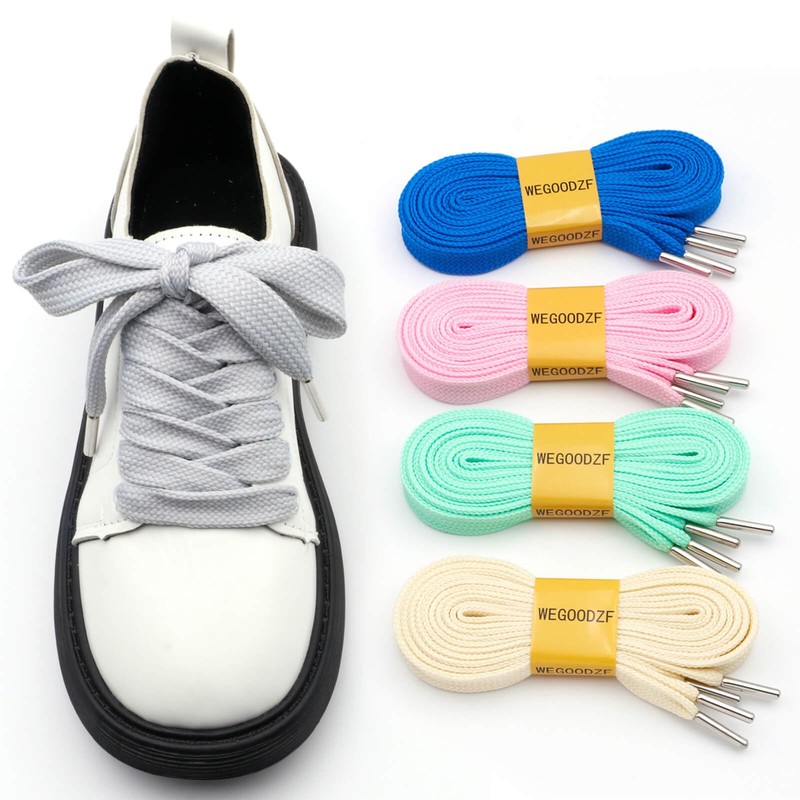 WEGOODZF Wide Flat Thick Shoelaces: Extra Fat Chunky Sneakers Shoe