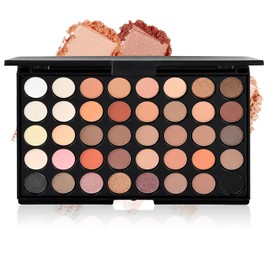 40 Colours Eyeshadow Palette, Brown, Matte and Shimmering Eyeshadow Palette, Make Up Palette, Highly Pigmented, and Mixable, for Beginners and Professionals, for Holiday and Everyday Make-Up