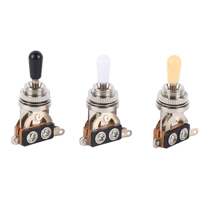 3pcs 3 Way Guitar Toggle Switches Short Straight Switch with