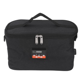 Car Food Warmer 12V 30W Display Controller Adjustable Temperature Car Warmer Bag for Lunch Box (Black)