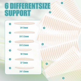 GEMERRY Eyelid Lifter Strips Double Eyelid Tapes 1392 Pcs Invisible Eyelid Tape for Hooded Eyes Waterproof Long-Lasting Breathable Lash Tape for Hooded, Heavy, Uneven, Droopy Eeyelids