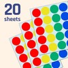400 Pack, 50mm Large Round Colored Stickers Circle Sticky Labels