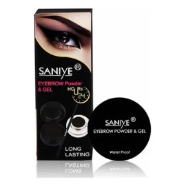 Pomada Para Cejas + Sombra En Polvo Con Pincel 2 En1 Saniye Color Café Medio 5