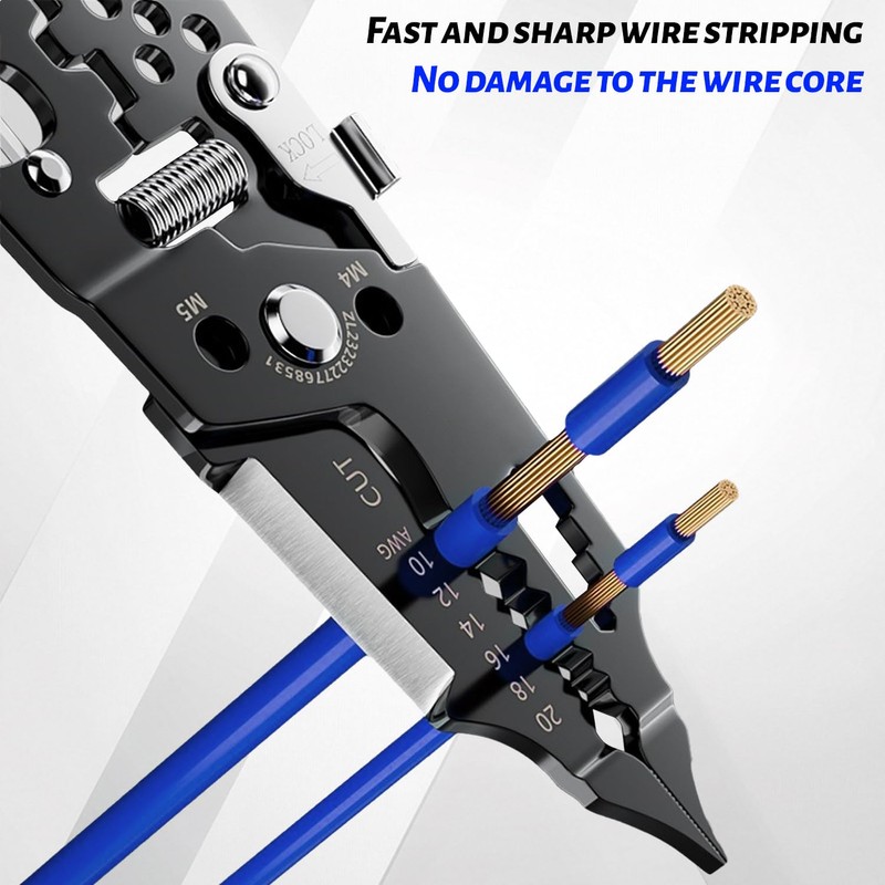 28 in one multifunctional wire stripper, with screwdriver function, rigid