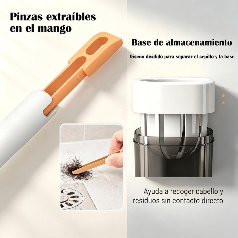 Cepillo para Inodoro BEBK FECT006 Pack de 2 Cerdas 360°