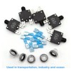 mxuteuk 5Pcs 3,5,10,15,20Amp Circuit Breakers Push Button Manual Reset 125/250V