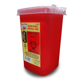 The Shave Factory Blade Dispenser, Sharps Container, Needle Disposal containers, Sharps Disposal Container, Razor Blade Disposal Container, for Home (Pack of 3)