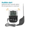Polder Classic Digital Thermometer and Timer, Meat Thermometer for Cooking,