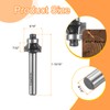 HARFINGTON Roundover Router Bit 1/4" Shank 3/16" Cut Diameter (3/32"