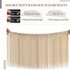 Ice White Weft Hair Extensions Human Hair Light Blonde Sew