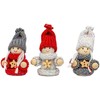BRUBAKER 10-Piece Set Christmas Dolls - Wood/Knit - 3.2 Inches