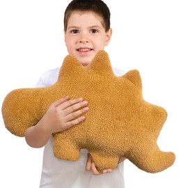 Aiideals Dino Nuggets Pillow, Dinosaur Chicken Nuggets Plush Funny Gifts for Teen Boys Girls, Fun Throw Pillows Cute Room Decor for Teens Dinosaur Gifts (Large, Stegosaurus)