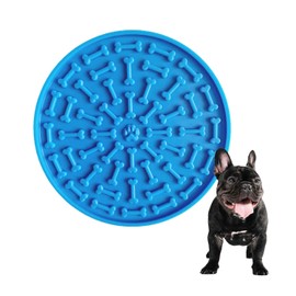 Lepidi Dog Lick Mat for Dogs, Lick Pad Slow Feeder, Pet Bath Peanut Butter Mat, for Pets Bathing, Grooming, Dog Training, Multifunctional (Blue)