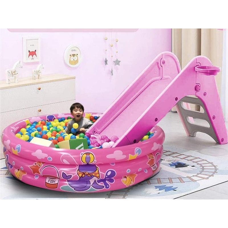 3 Rings Kiddie Pool, 48”X12”, Kids Swimming Pool, Inflatable Baby
