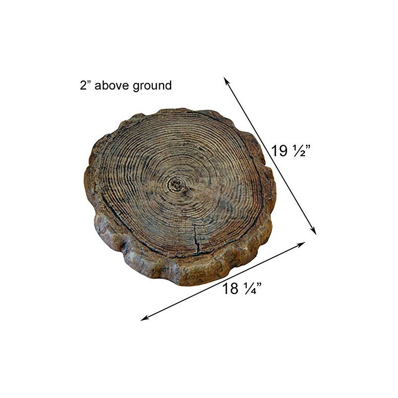 Athens Large Log Stepping Stone, Espresso