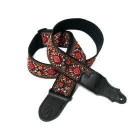 Franklin Strap 2" Retro Folk Guitar Strap (Red/Bronze)