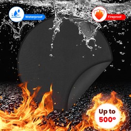 48" Fire Pit Mat for Solo Stove Bonfire, Round Under Grill Mat for Outdoor Grill, Fireproof Mat, Double-Sided Fireproof Under Grill Mat for Smokers, Kamado, Deck, Grass, Floor