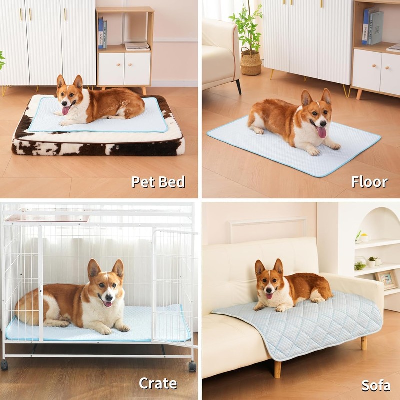 Petvolve Dog Cooling Mat 35.4" x 23.6", Double-Sided Dog Cooling