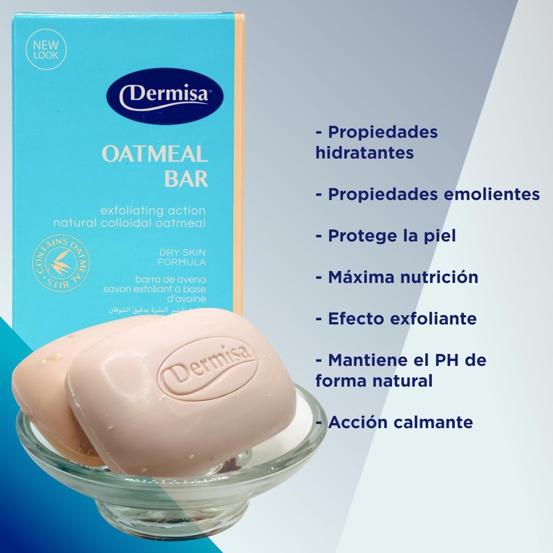 DERMISA BARRA DE JABON DE AVENA PARA TODO TIPO DE