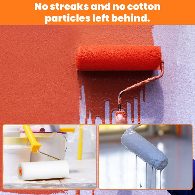 50 Pack 4 Inch Small Foam Paint Rollers, Mini Painting
