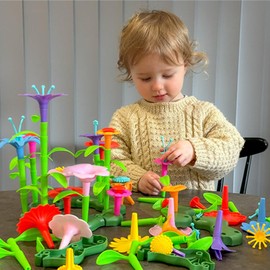Wowow My Play House Secret Garden | Over 100 Pieces Make Your Own Flower Show With Multiple Designs | Creative Building Garden Toy | Arts Ans Crafts Set For Kids | Ages 3+
