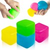 Cuackamily 4pcs Stress Ball Cube Squishy, Ice Cube Sensory Fidget