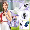 Clear Backpack with USB Charging Port for Men Women Transparent