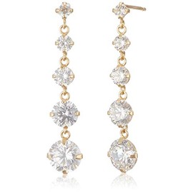 cz 5 stone earrings, Metal, Cubic Zirconia