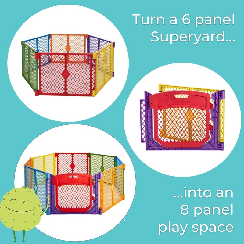 Toddleroo by North States Superyard Colorplay Ultimate 2 Panel Extension,