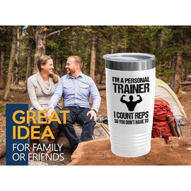 Personal Trainer White Edition Viking Tumbler 20oz - I'm Personal Trainer - Fitness Instructor Workout Coach Exercise Lover Cardio Lover Gym Coach