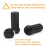 GAsupply 14x2 Lug Nuts Black, 32pcs M14x2.0 Spline Lug Nuts