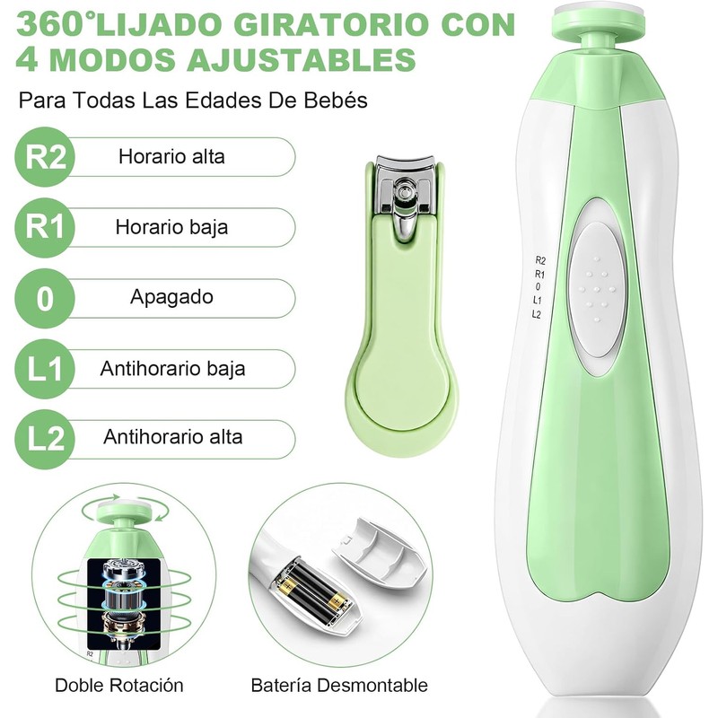 AXIDUN-Lima de uñas para bebé, Cortaúñas para bebé