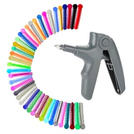 SNAWOP Kit De Ligaduras Para Ortodoncia Con Pistola De Ligaduras, 1040 Unidades, Bandas De Goma Multicolor Para Aparatos Dentales, Dispensador De Anillos De Ortodoncia Superelásticos