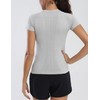 Nyvalle Seamless Short Sleeve Workout Shirts for Women Breathable Running