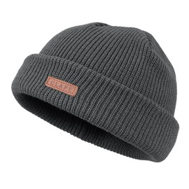 Clakllie Trawler Beanie Watch Hat Classic Knit Stocking Cap Soft Warm Skull Caps Rolled Cuff Toboggan Hats,Gray