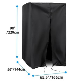 Squat Rack Cover, Waterproof Outdoor Gym Equipment Covers with Zipper for Squat Rack/Weight Lifting Rack/Home Gym Workout Equipment (65.5"Wx 56"D x 90"H)